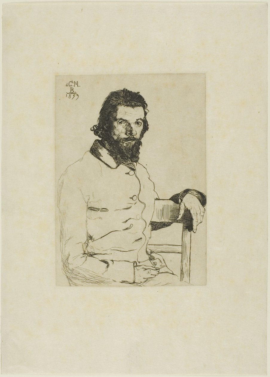 Retrato de Meryon de Félix Henri Bracquemond