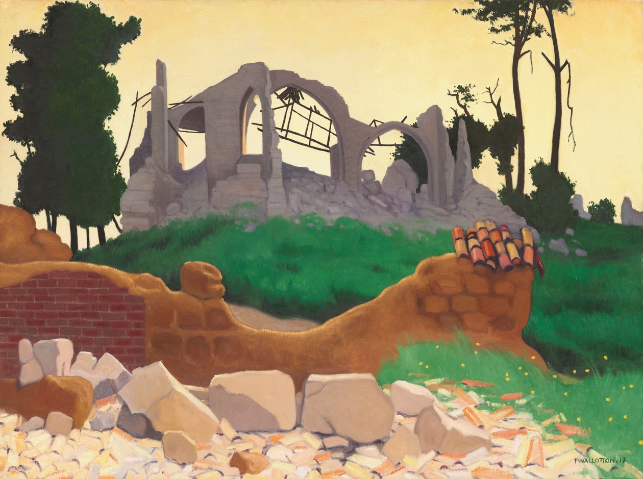 La Iglesia de Souain, 1917 de Félix Vallotton