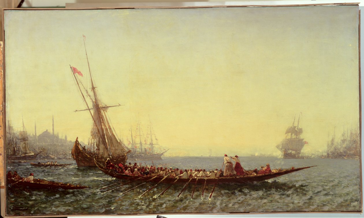 Puerto en Constantinopla, 1880s de Félix Ziem