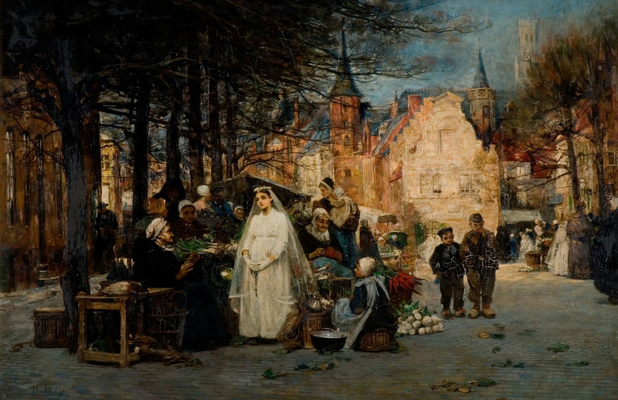 La primera comunión, 1894 de Flora Macdonald Reid