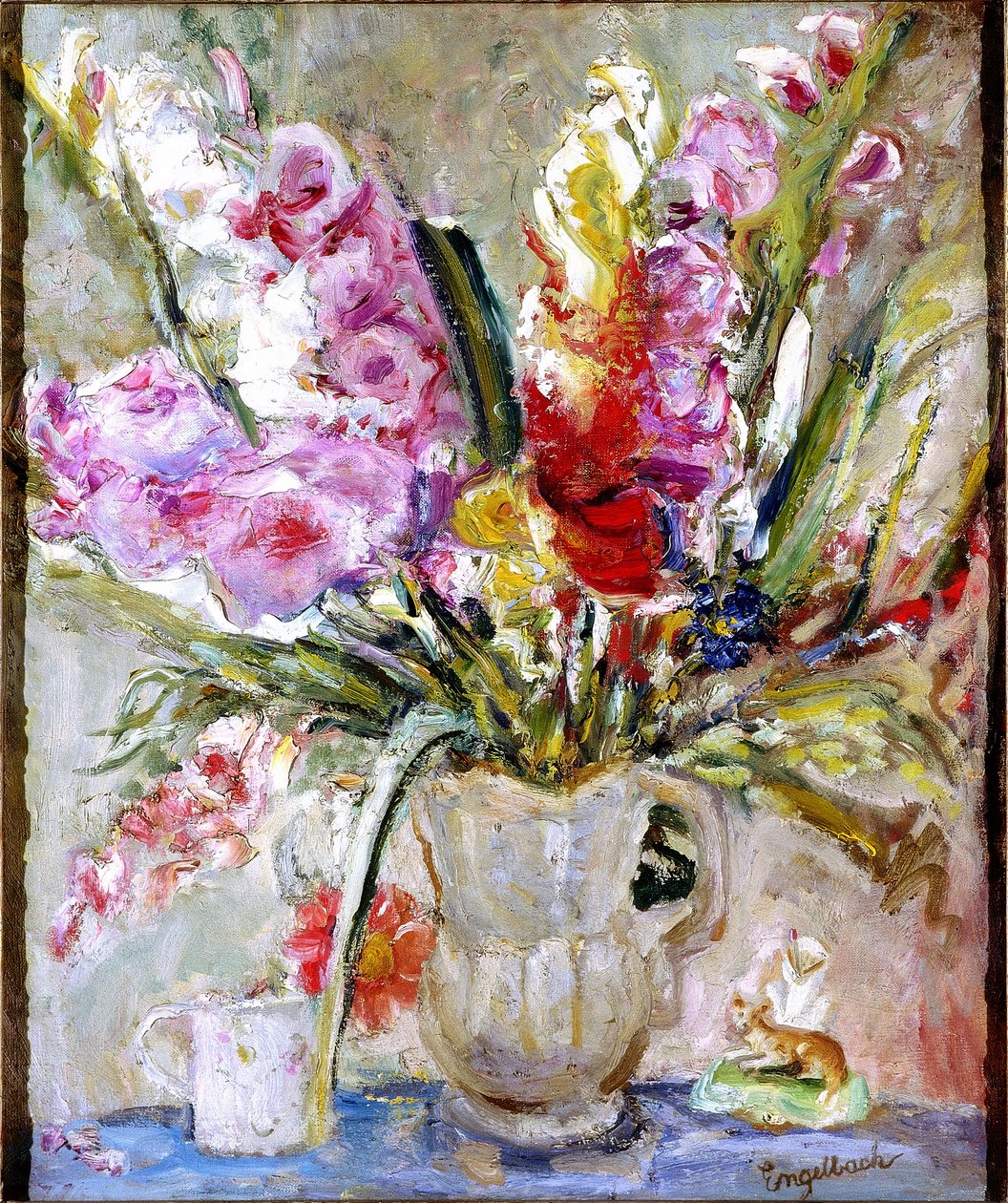 Gladiolos (óleo sobre lienzo) de Florence Engelbach