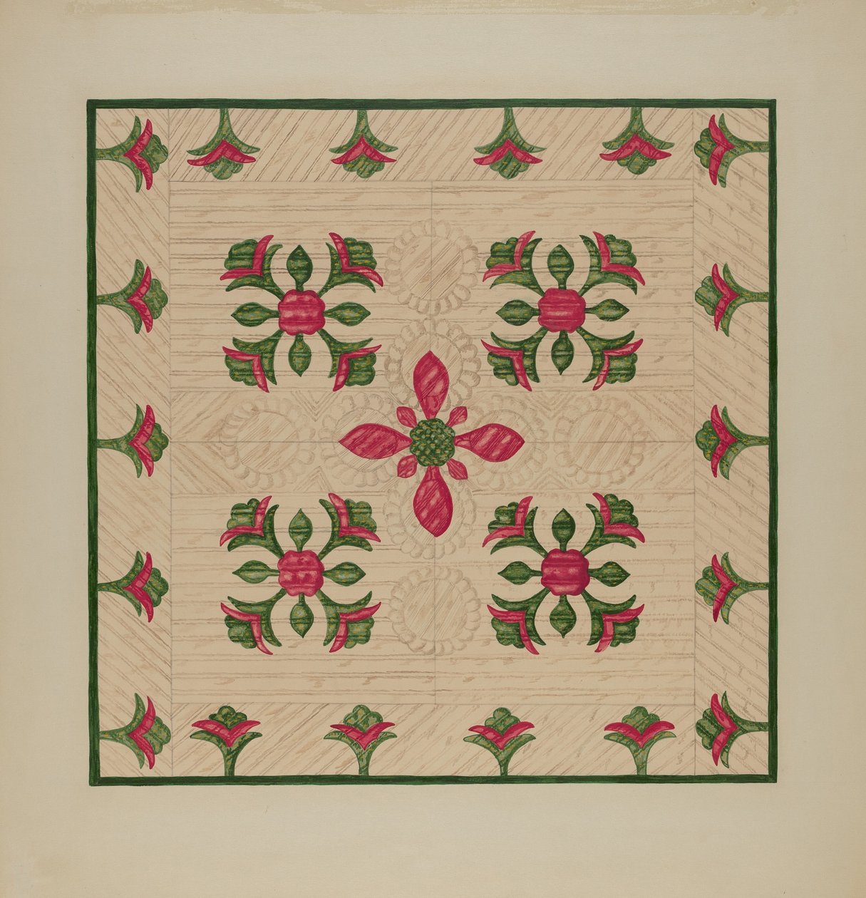 Colcha de apliqué de Florence Hastings