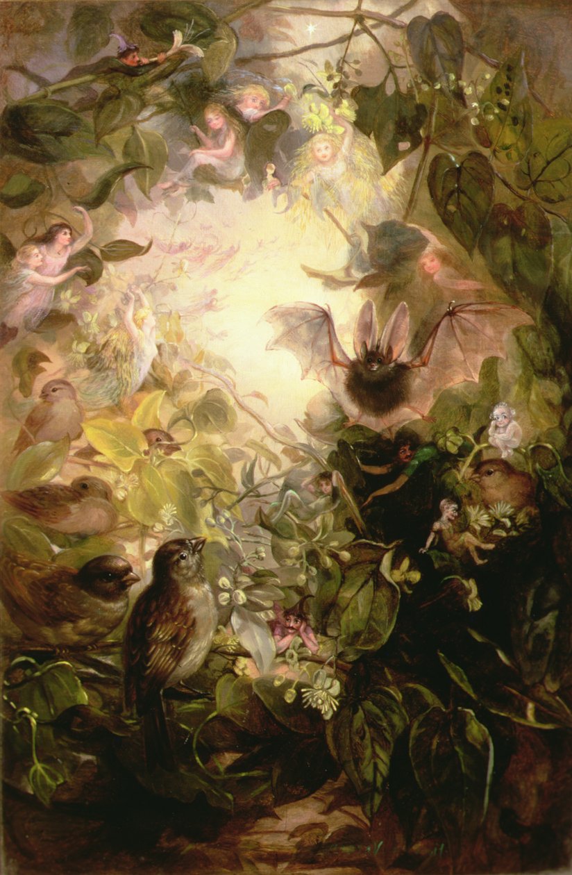 La caza del hada (óleo sobre lienzo) de Florence Vernon