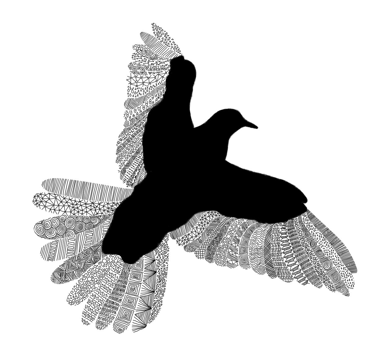 Arte lineal de pájaro de Florent Bodart