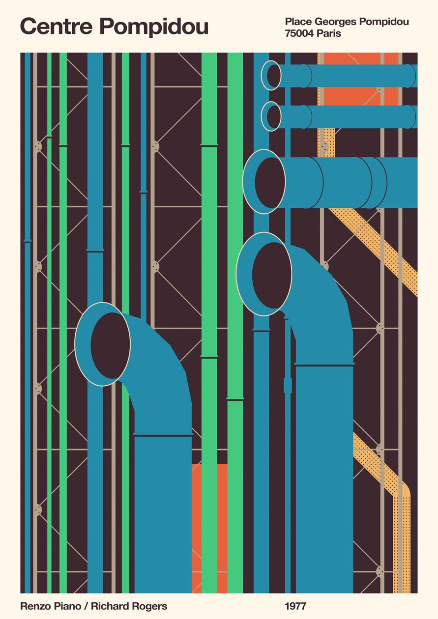 Centro Pompidou - París, 2020 (digital) de Florent Bodart