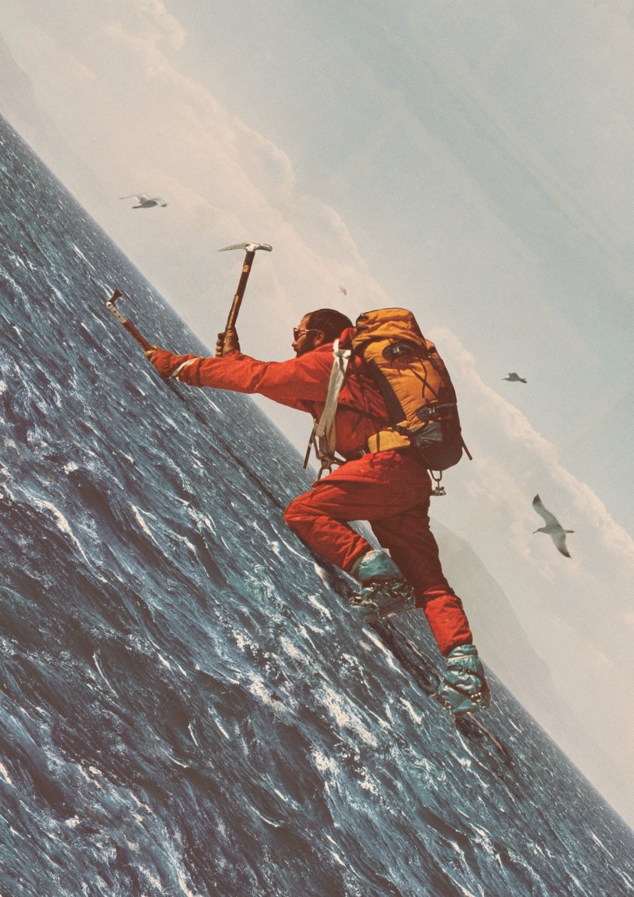 El alpinista, 2021 (collage) de Florent Bodart