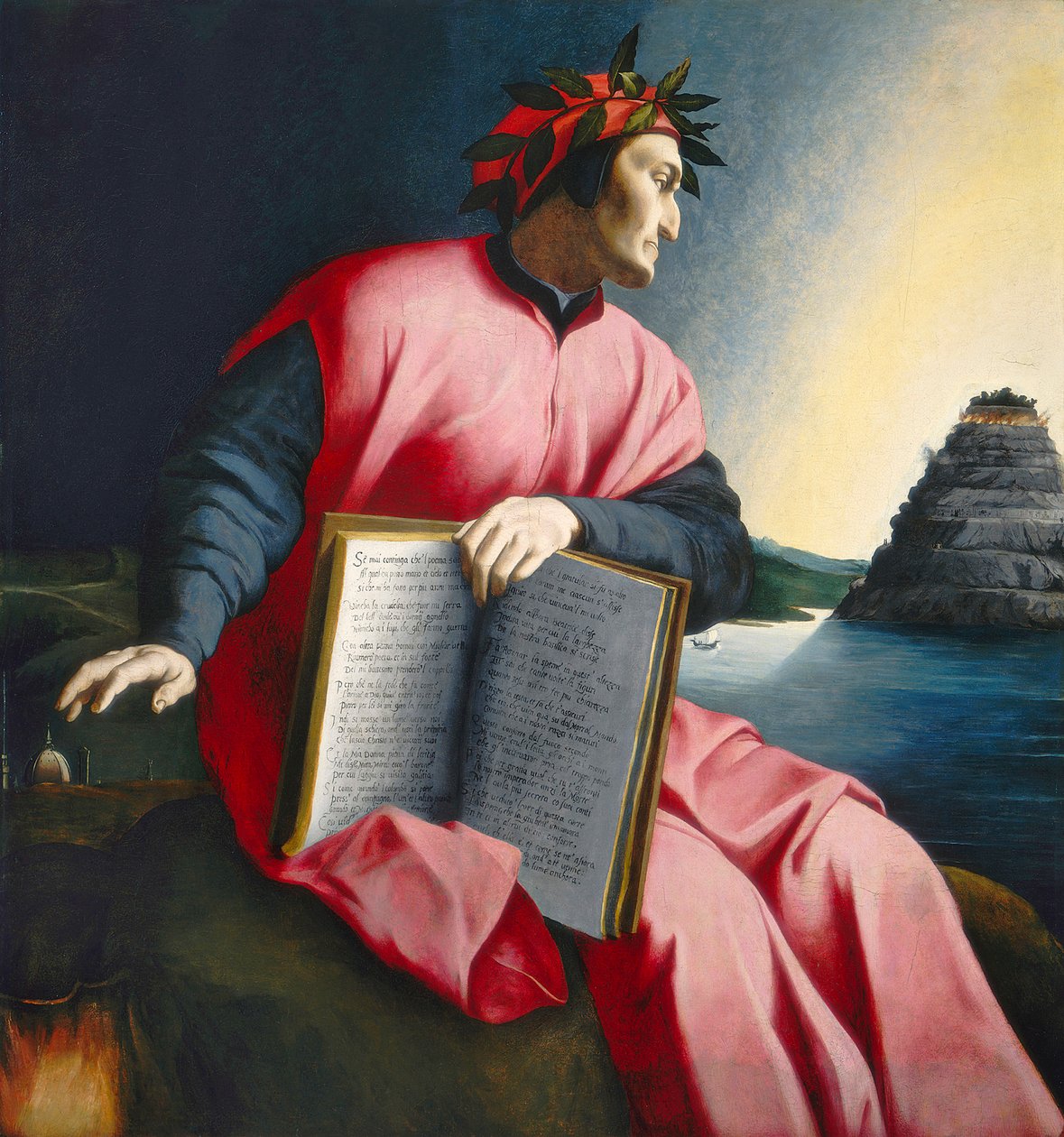 Retrato alegórico de Dante, finales del siglo XVI de Florentine School