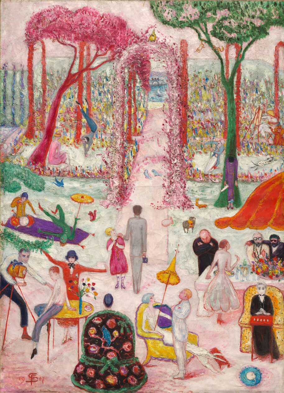 Tarde de domingo en el campo de Florine Stettheimer