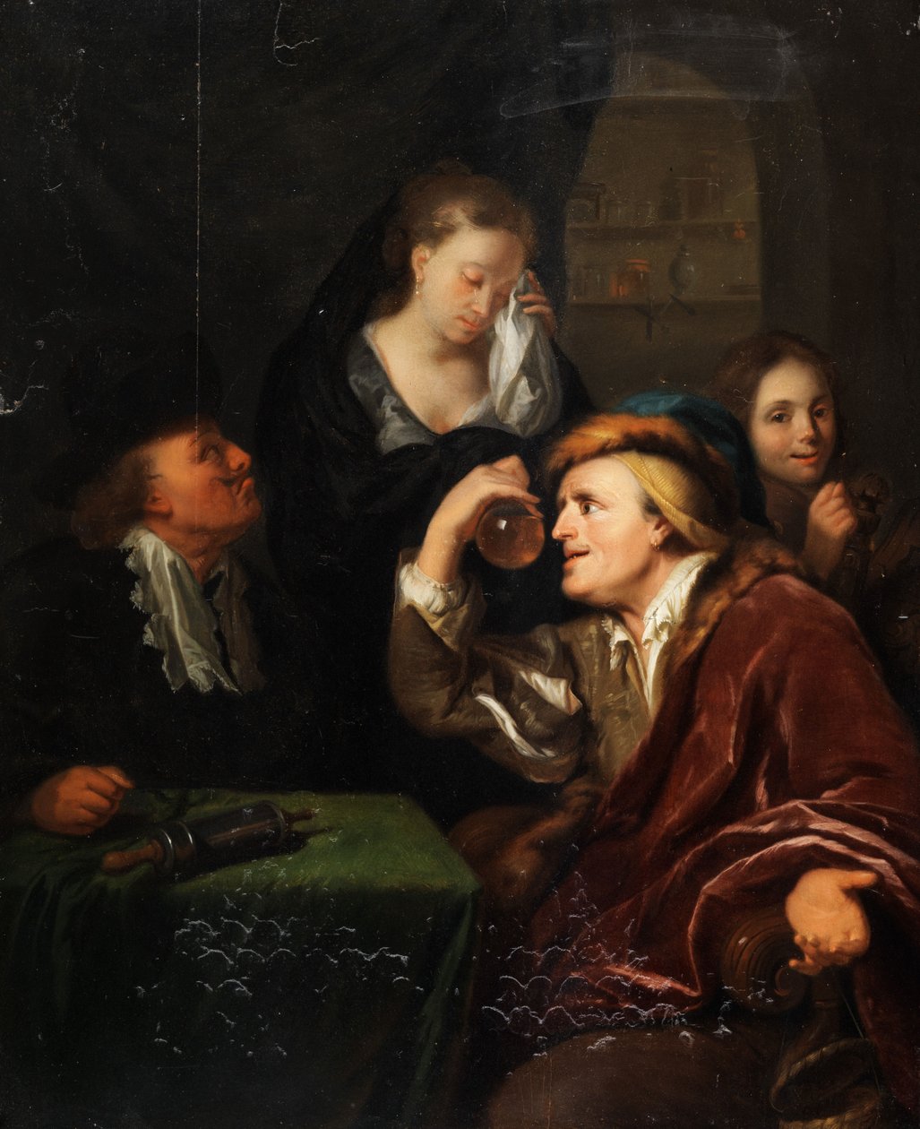 Examen médico de Follower of Godfried Schalcken