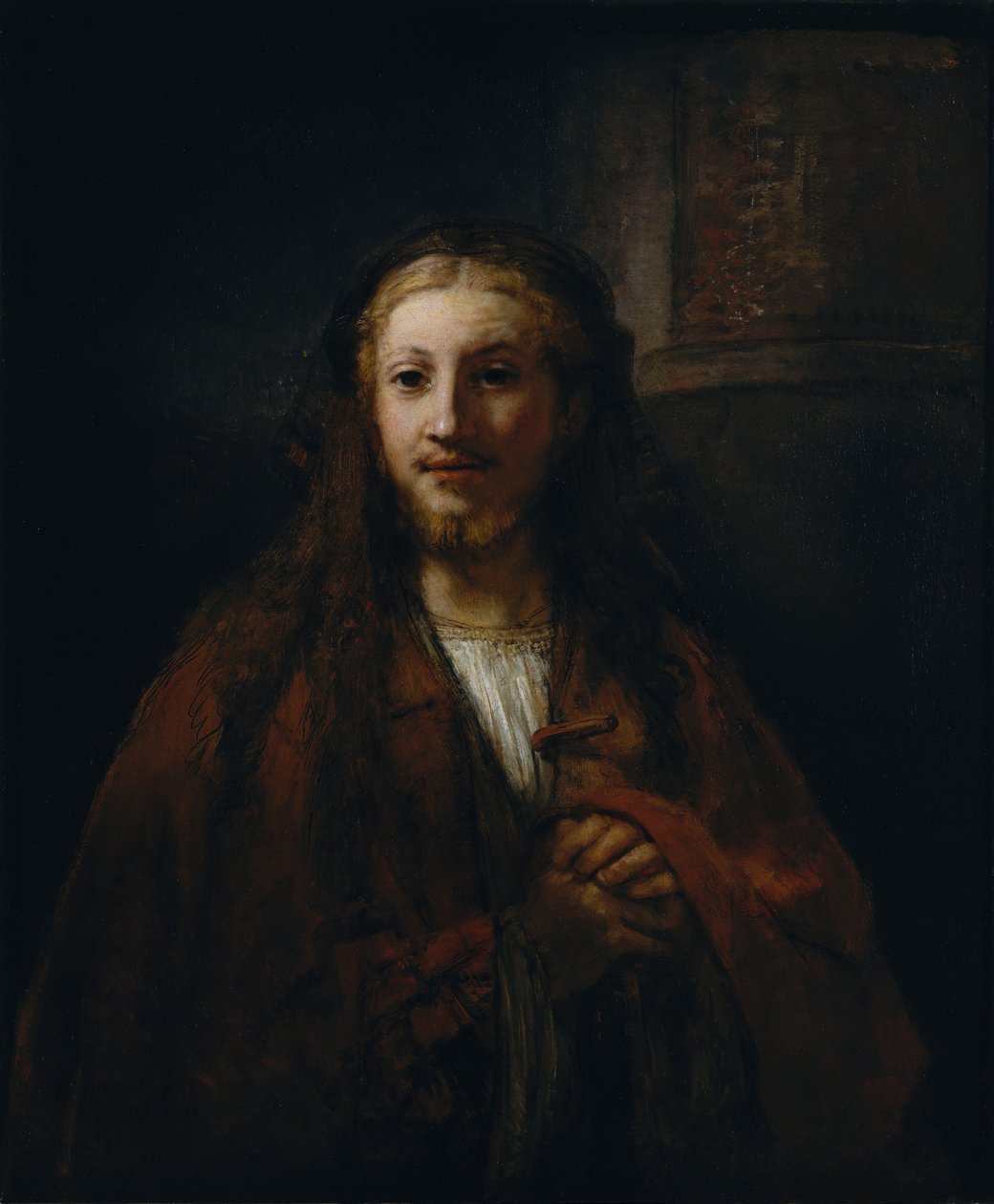 Cristo con un bastón de Follower of Rembrandt