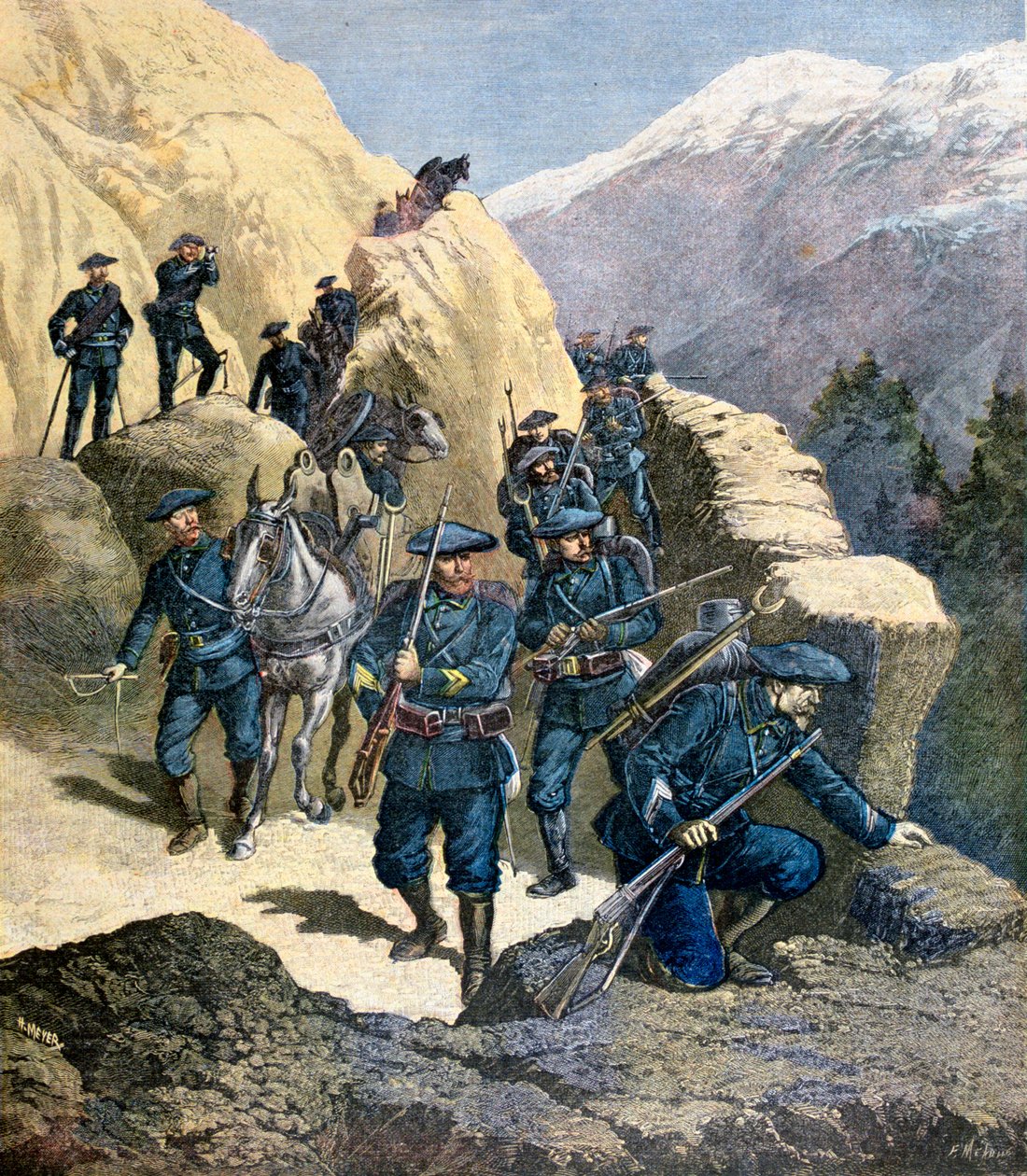 Cazadores alpinos, 1891 de Fortuné Méaulle
