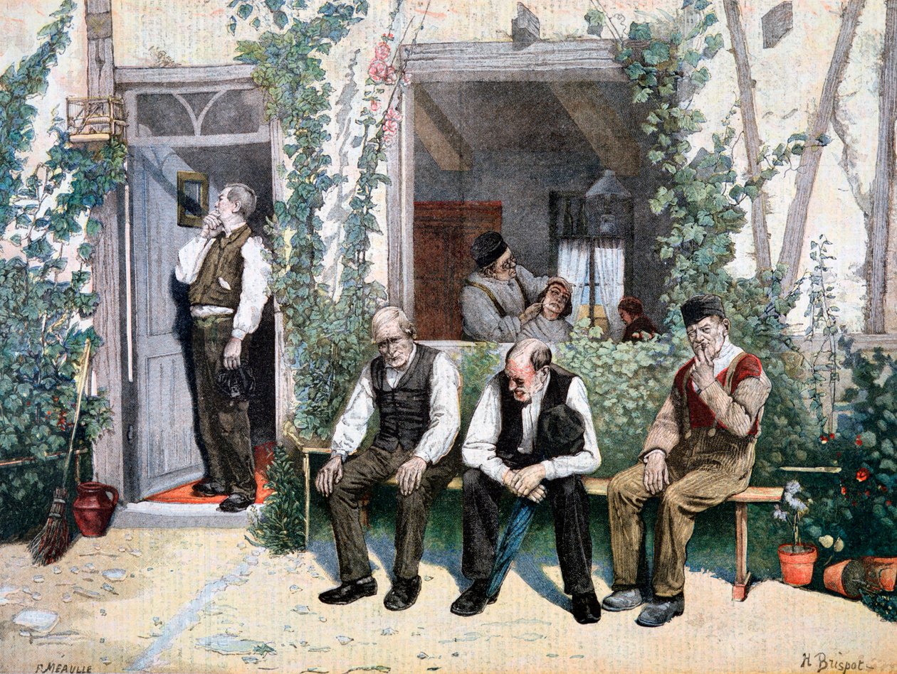 En la barbería, 1895 de Fortuné Méaulle