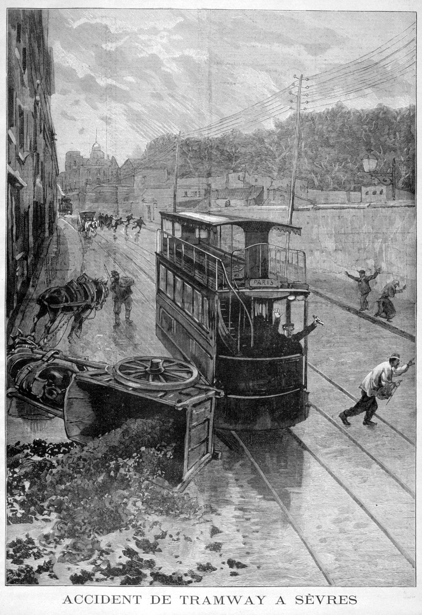 Accidente de tranvía, Sèvres, París de Fortuné Méaulle