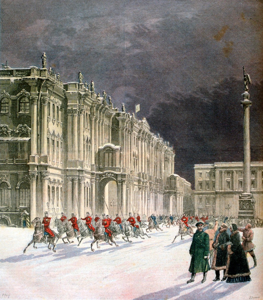 Palacio de Invierno, San Petersburgo, Rusia, 1891 de Fortuné Méaulle