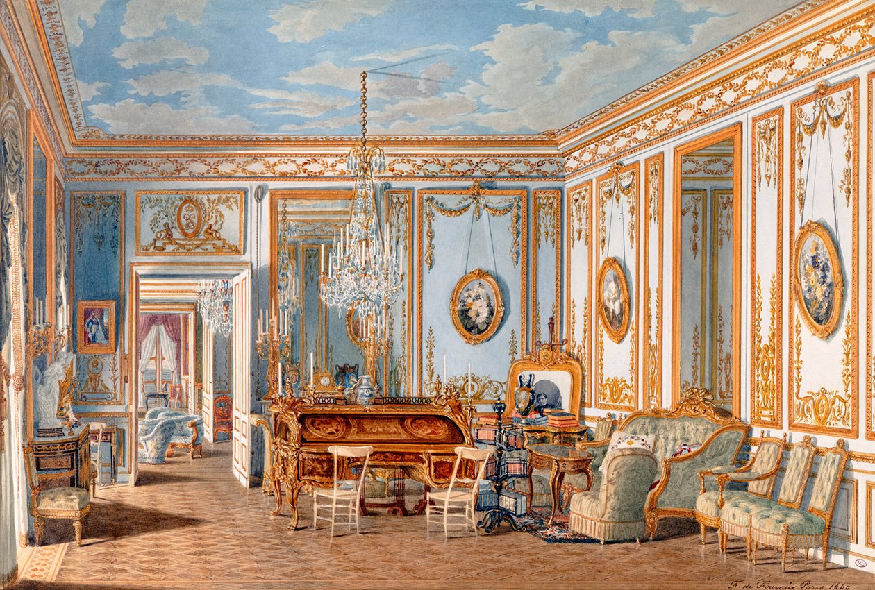 El estudio de la emperatriz Eugenia en Saint-Cloud, 1860 de Fortune de Fournier