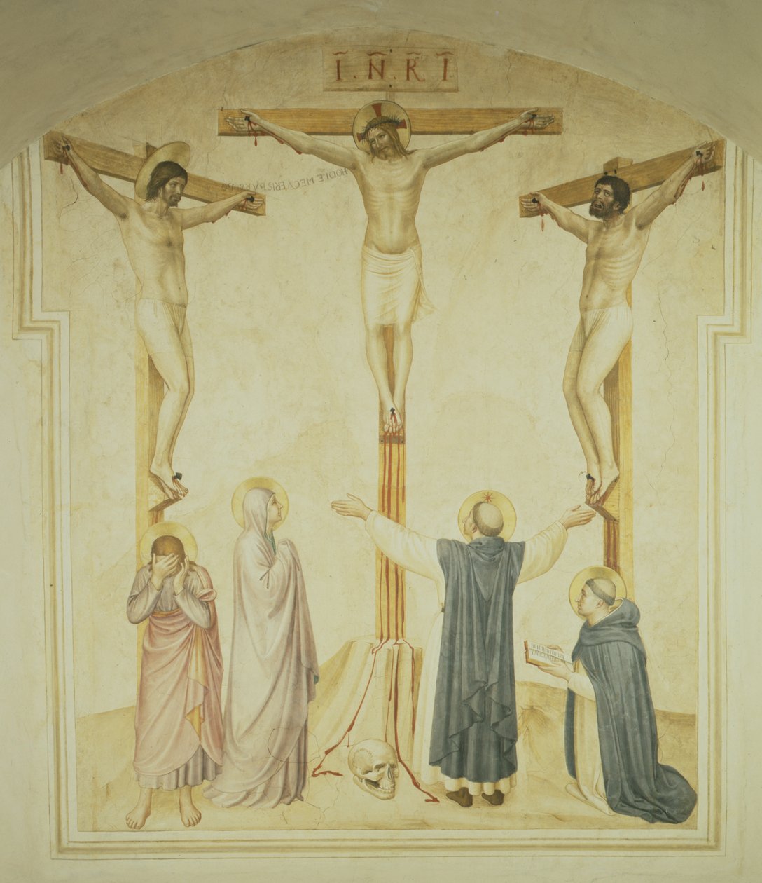 Cristo en la cruz entre los dos ladrones de Fra Angelico