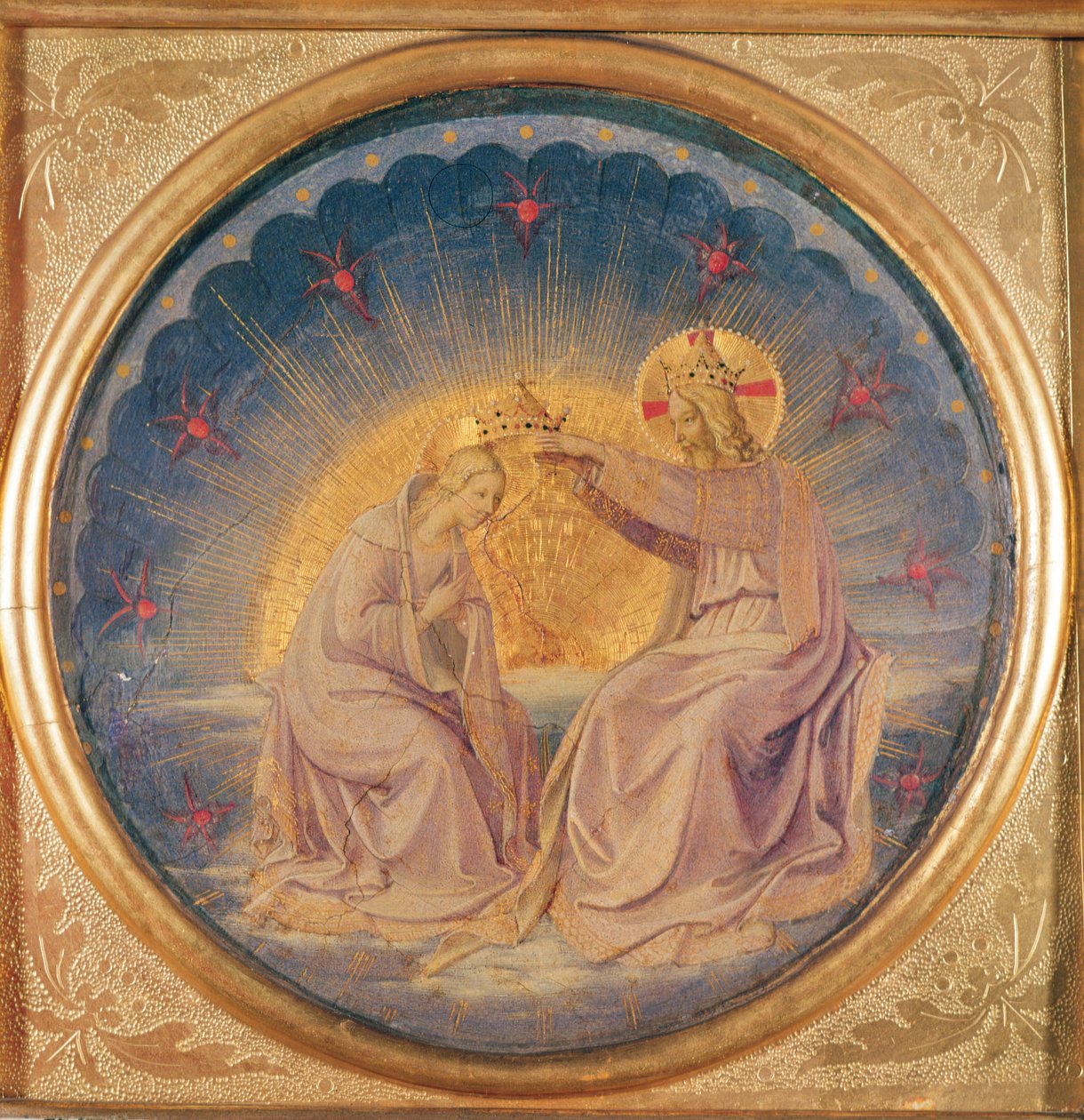 La coronación de la Virgen (tondo), c.1395 de Fra Angelico