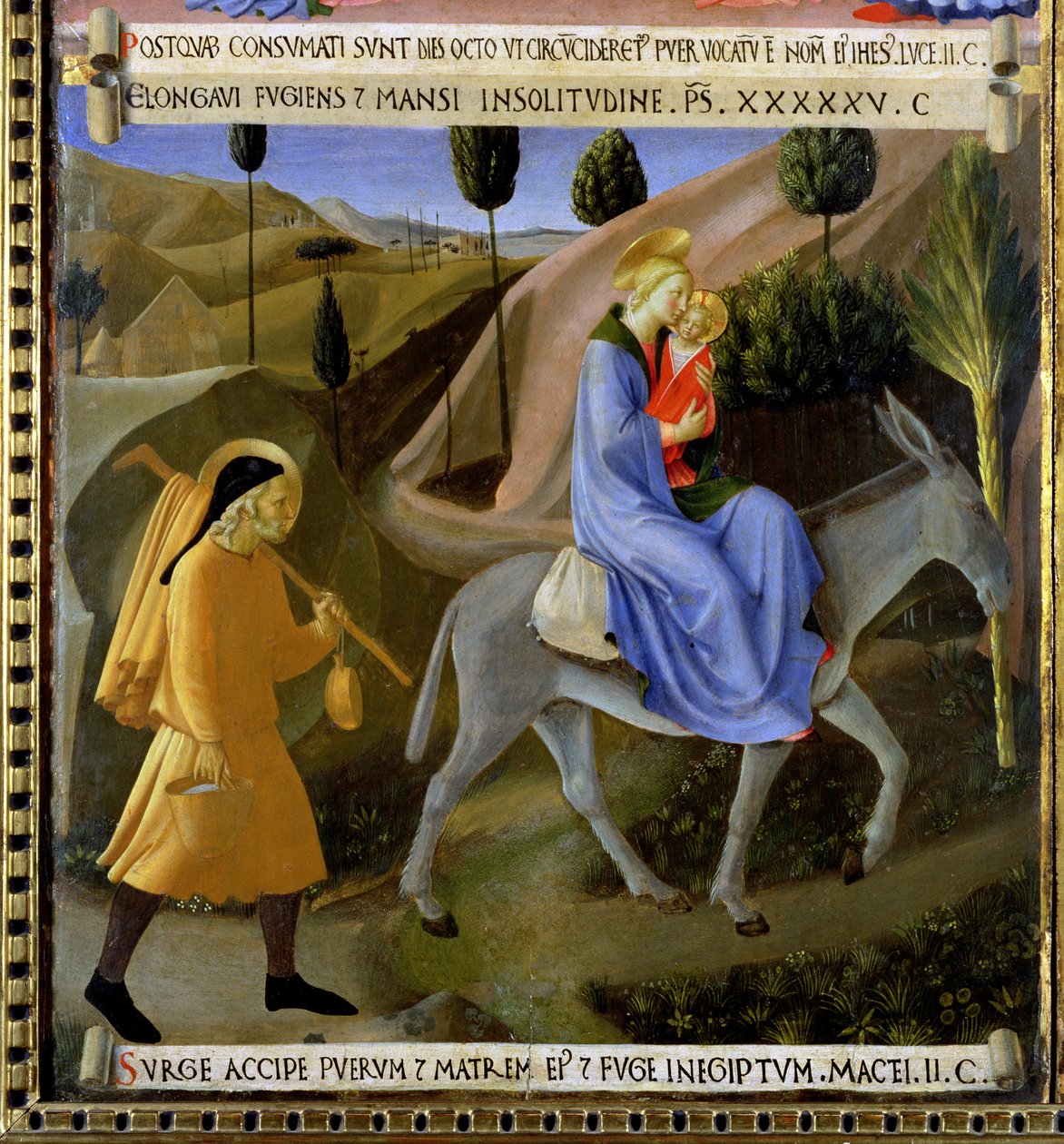 La Huida a Egipto (detalle) de Fra Angelico