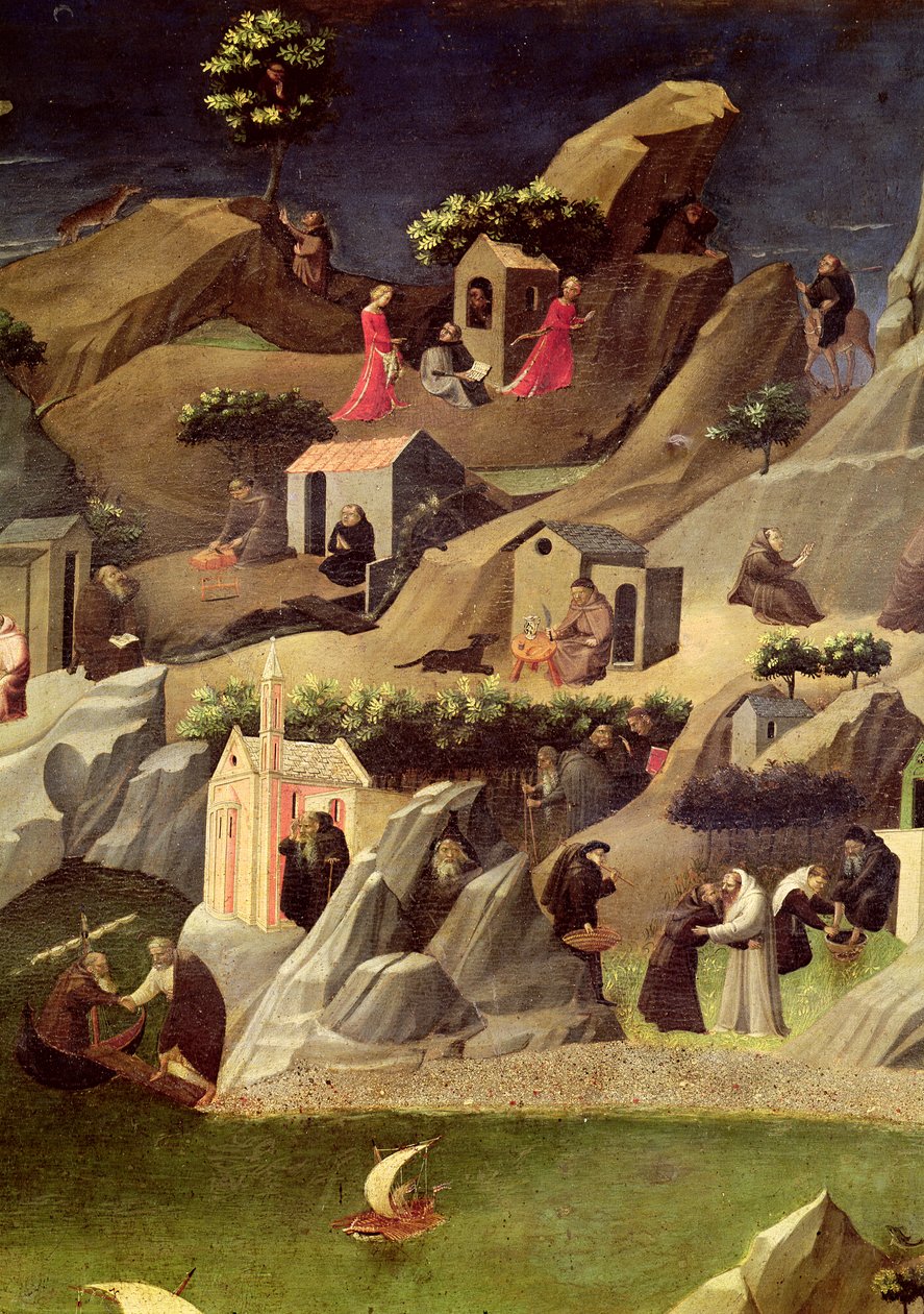 La Tebaida, c.1410 (detalle) de Fra Angelico