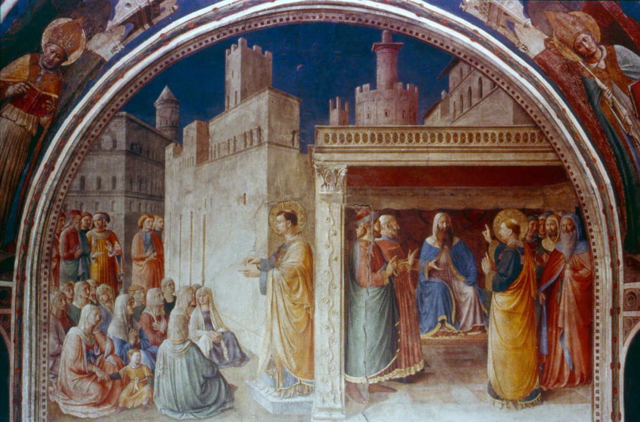 San Esteban predicando, mediados del siglo XV de Fra Angelico