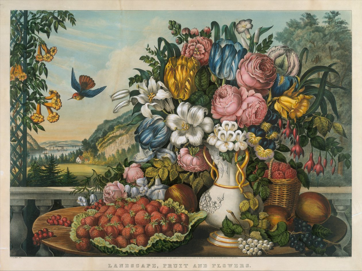 Paisaje, Frutas y Flores de Frances Flora Bond Palmer
