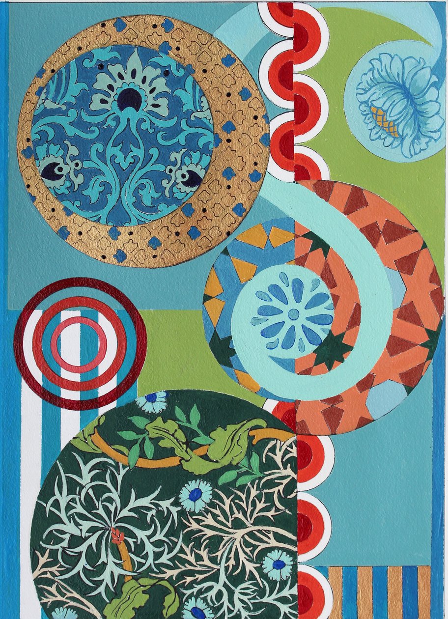 CURVA FRANCESA, 2022 (acrílico sobre papel de acuarela) de Frances Ferdinands