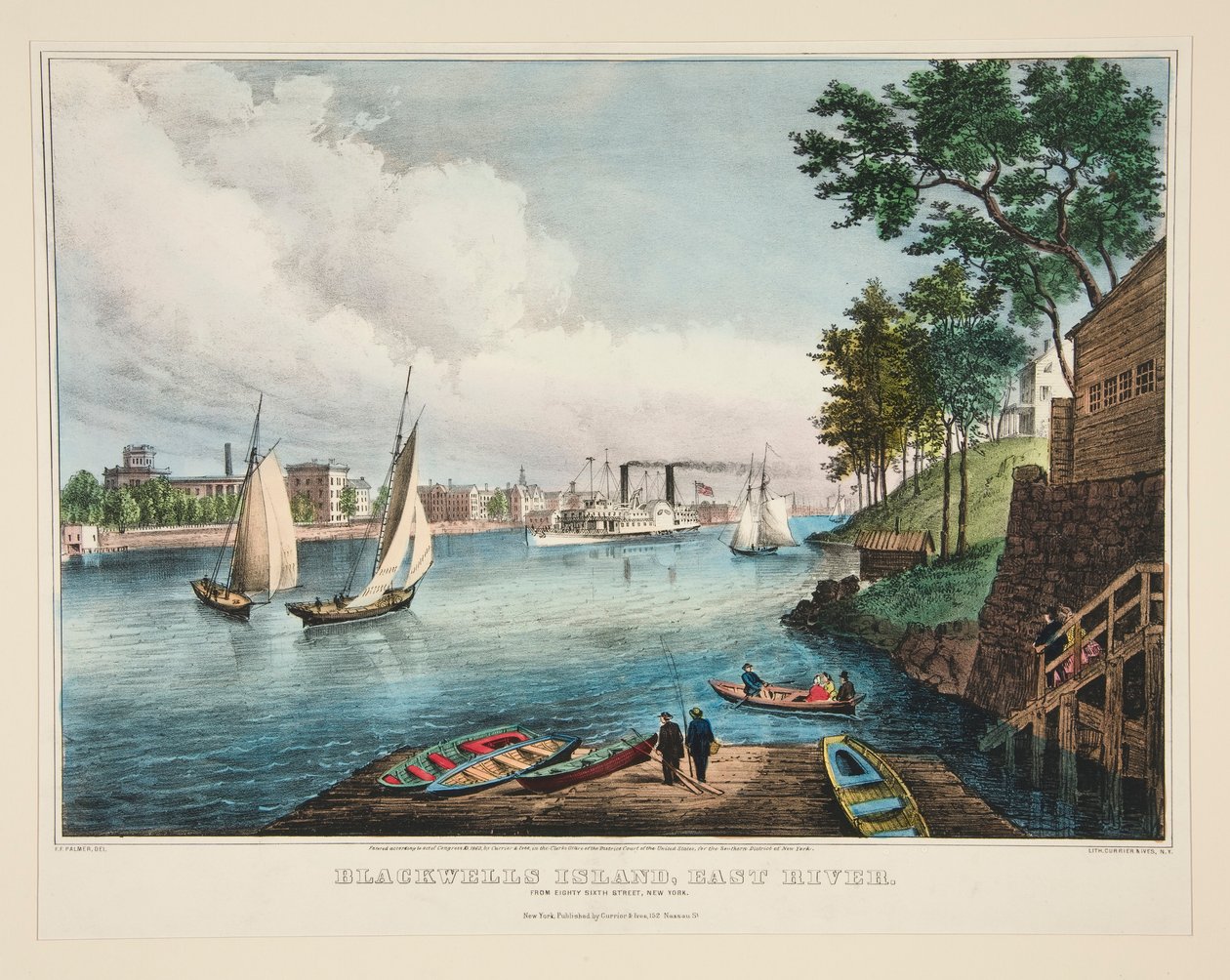 Isla de Blackwell, East River de Frances Flora Bond Palmer