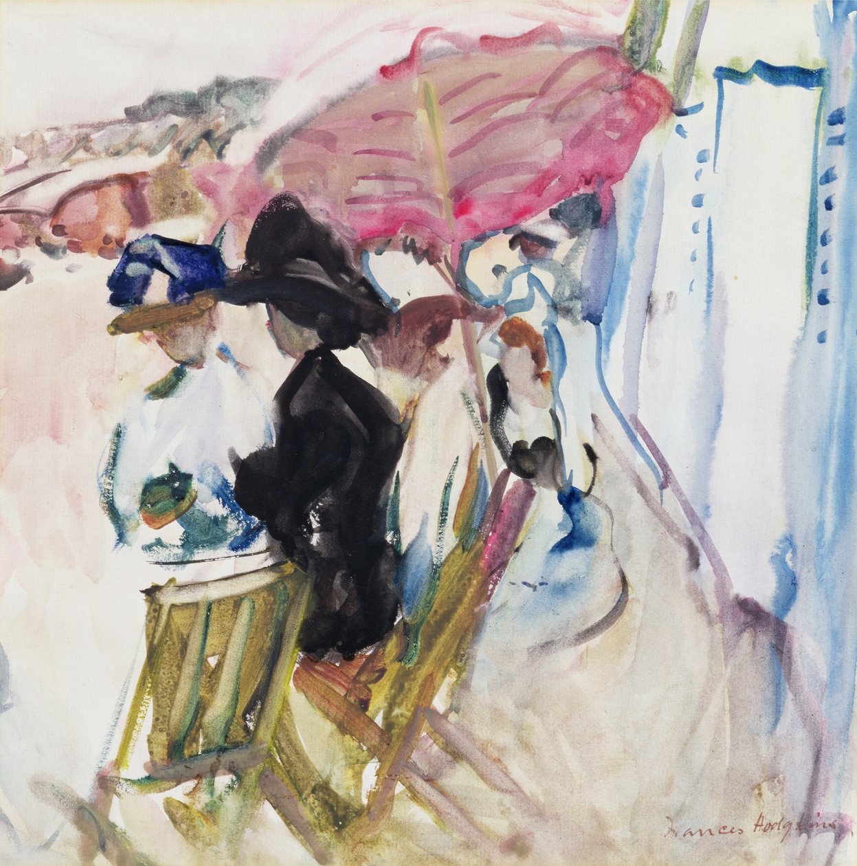 En la playa de Frances Hodgkins