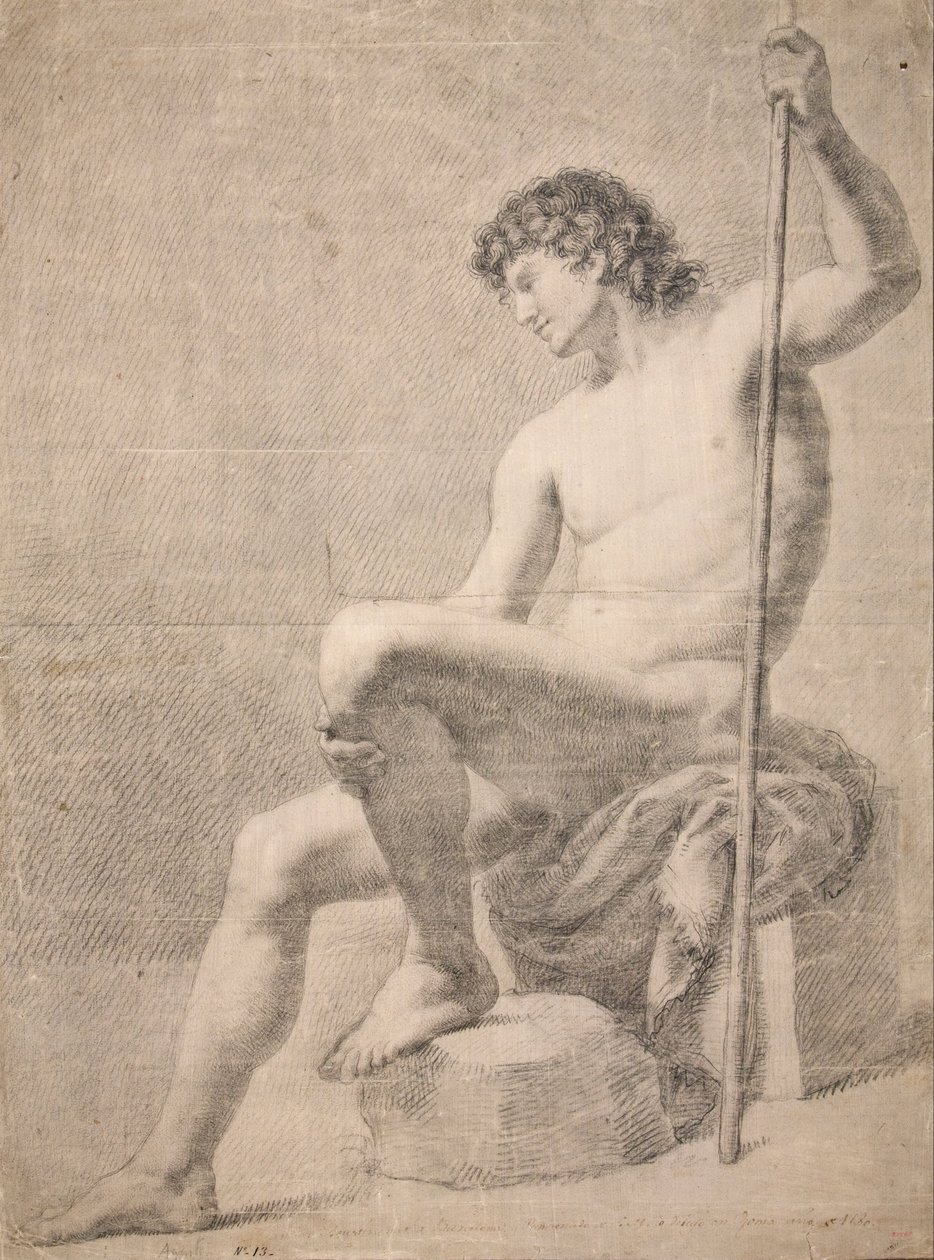 Desnudo masculino sentado de Francesc Agustín