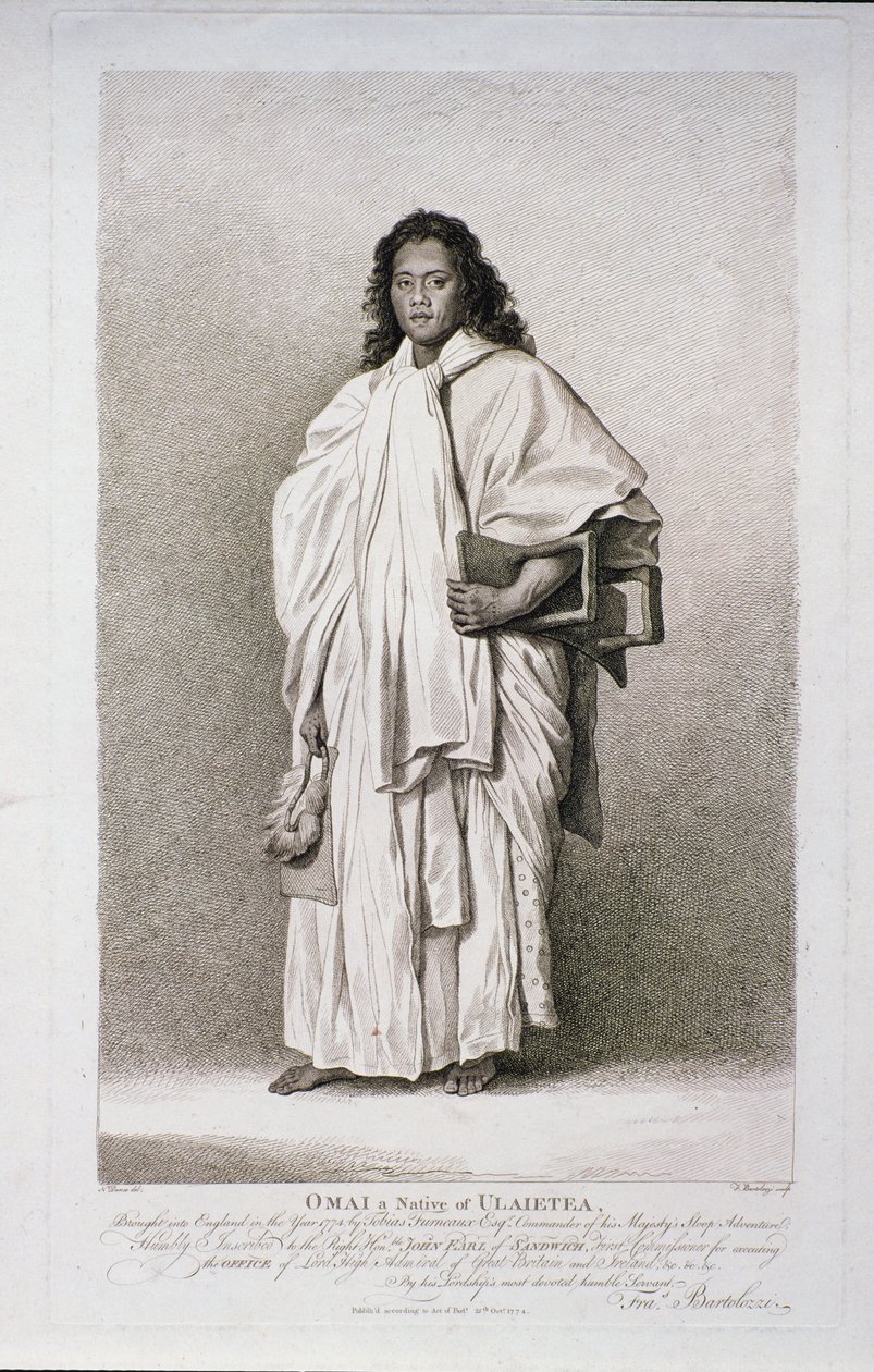 Omai, un nativo de Ulaietea, 1774 de Francesco Bartolozzi