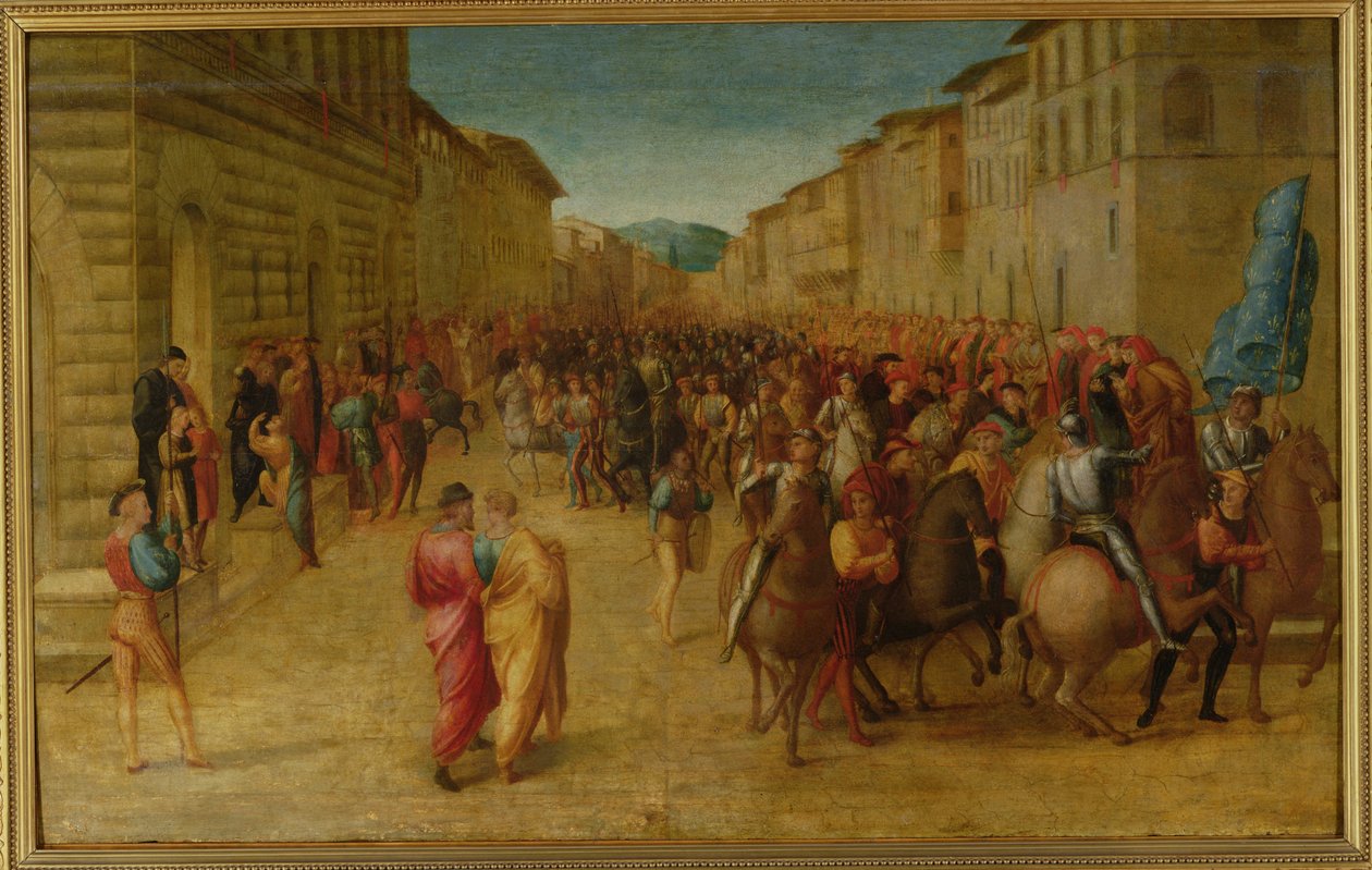 Carlos VIII (1470-98) entrando en Florencia, c.1518 de Francesco Granacci