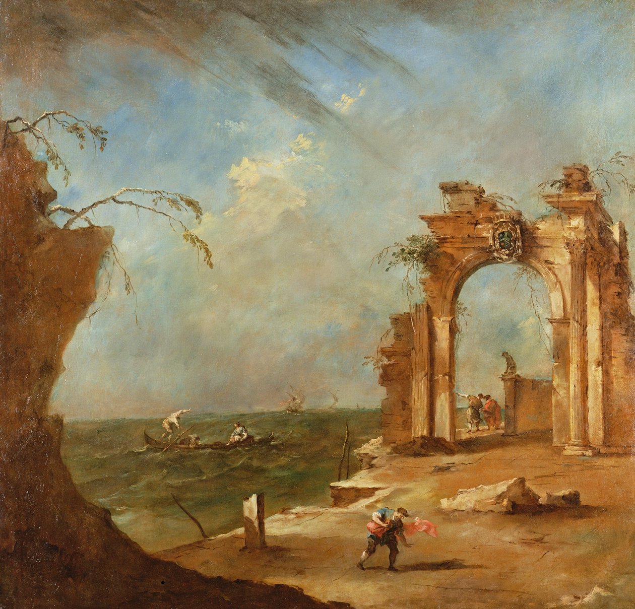 Capricho con un Arco en Ruinas de Francesco Guardi