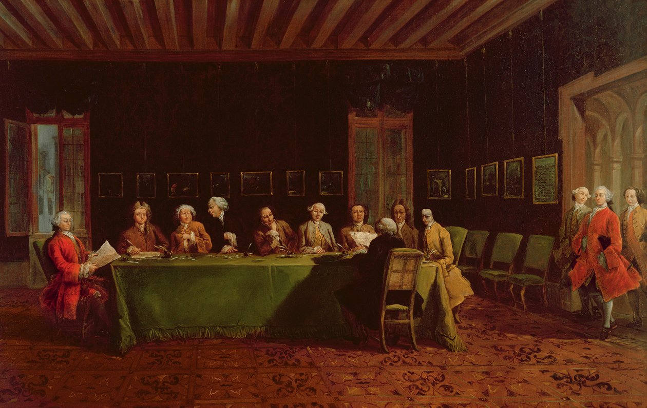 Reunión de diplomáticos de Francesco Guardi