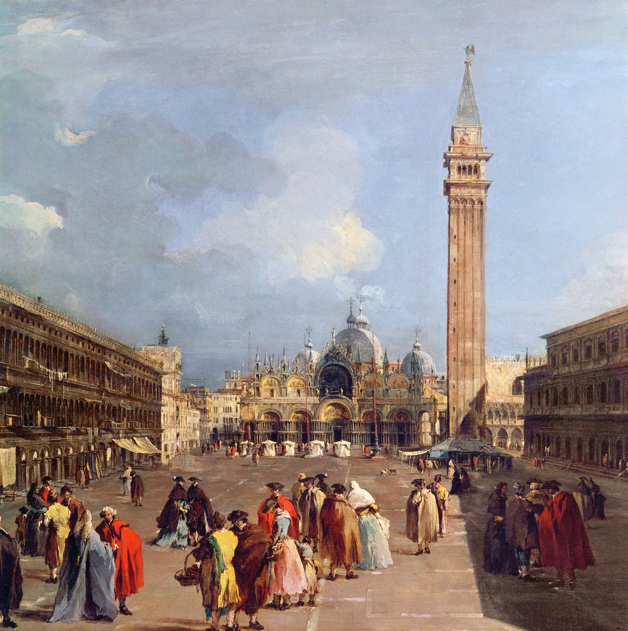 Piazza San Marco, Venecia, c.1760 (detalle) de Francesco Guardi