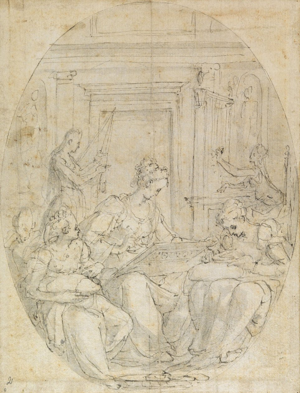 Mujeres trabajando de Francesco Primaticcio