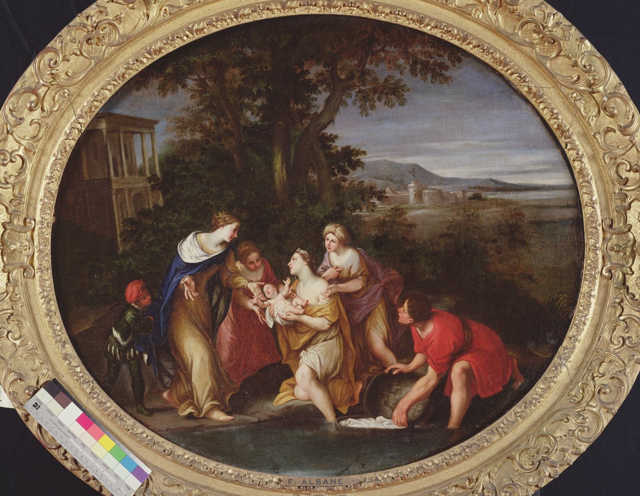 Moisés salvado de ahogarse de Francesco Albani