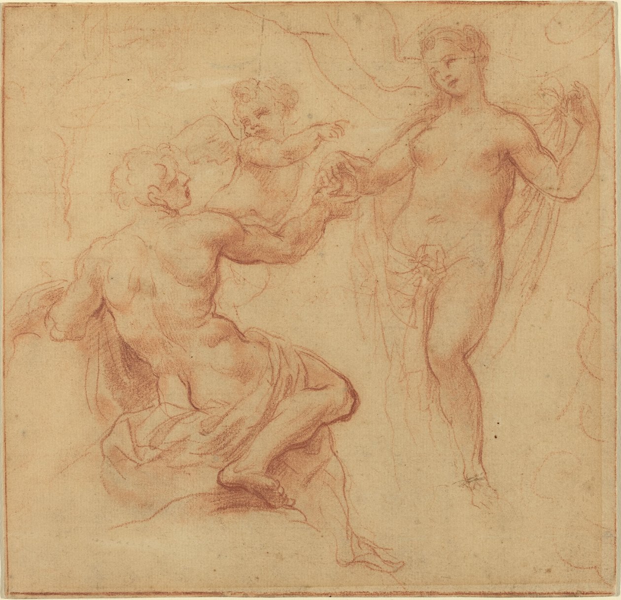 París entregando la manzana a Venus de Francesco Albani
