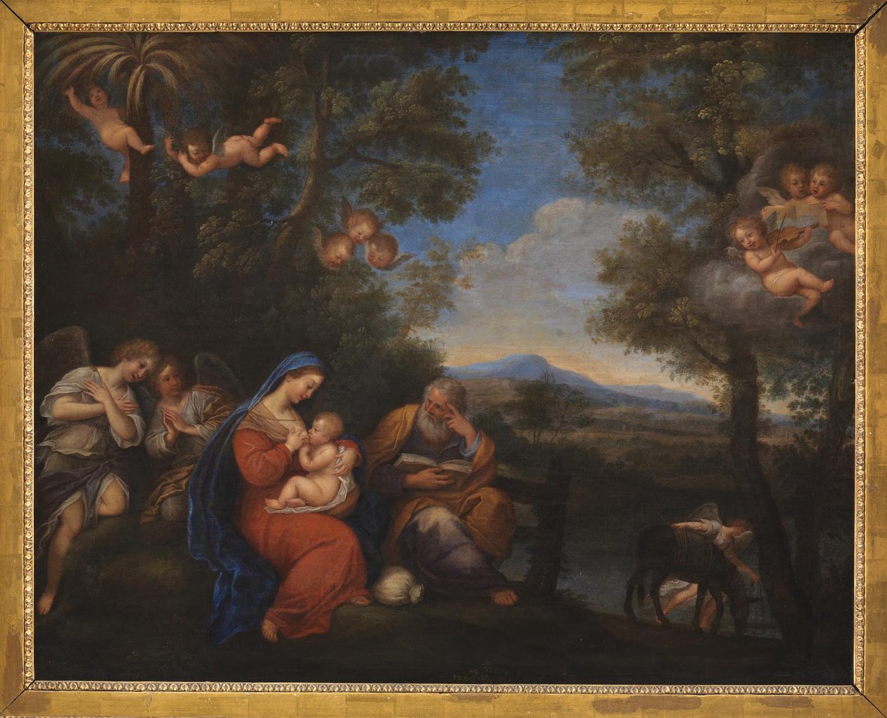 El descanso en la huida a Egipto de Francesco Albani