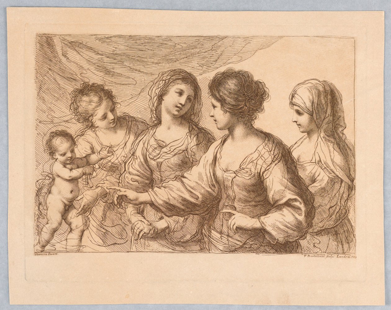 Cuatro mujeres con un niño de Francesco Bartolozzi