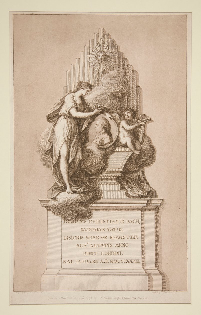 Monumento a Johann Christian Bach de Francesco Bartolozzi