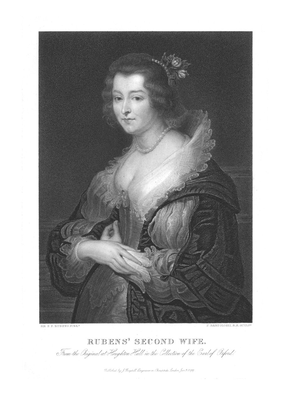 Segunda esposa de Rubens, mediados-finales del siglo XVIII de Francesco Bartolozzi