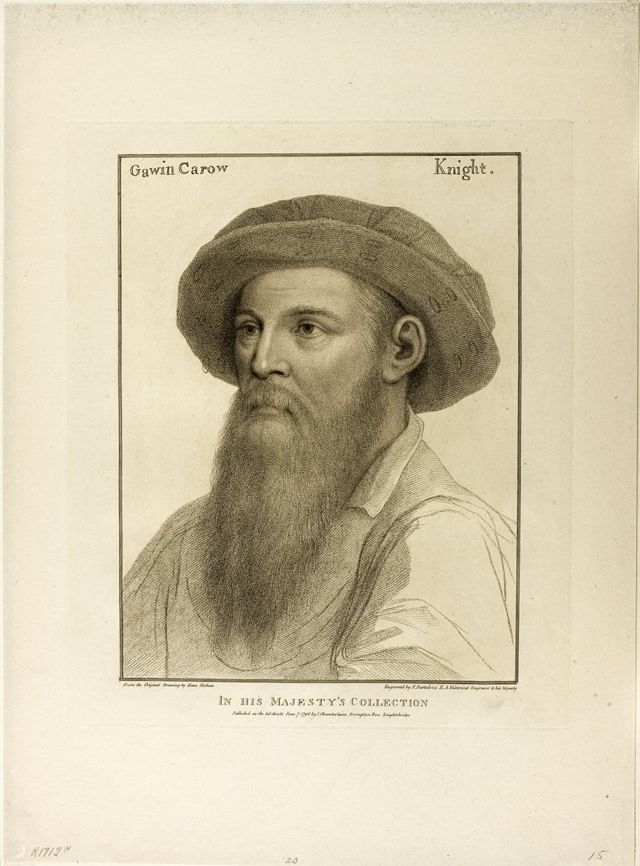 Sir Gawin Carew de Francesco Bartolozzi