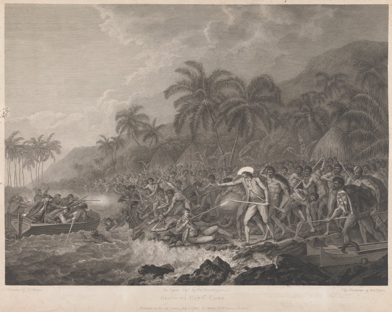 La muerte del capitán Cook de Francesco Bartolozzi