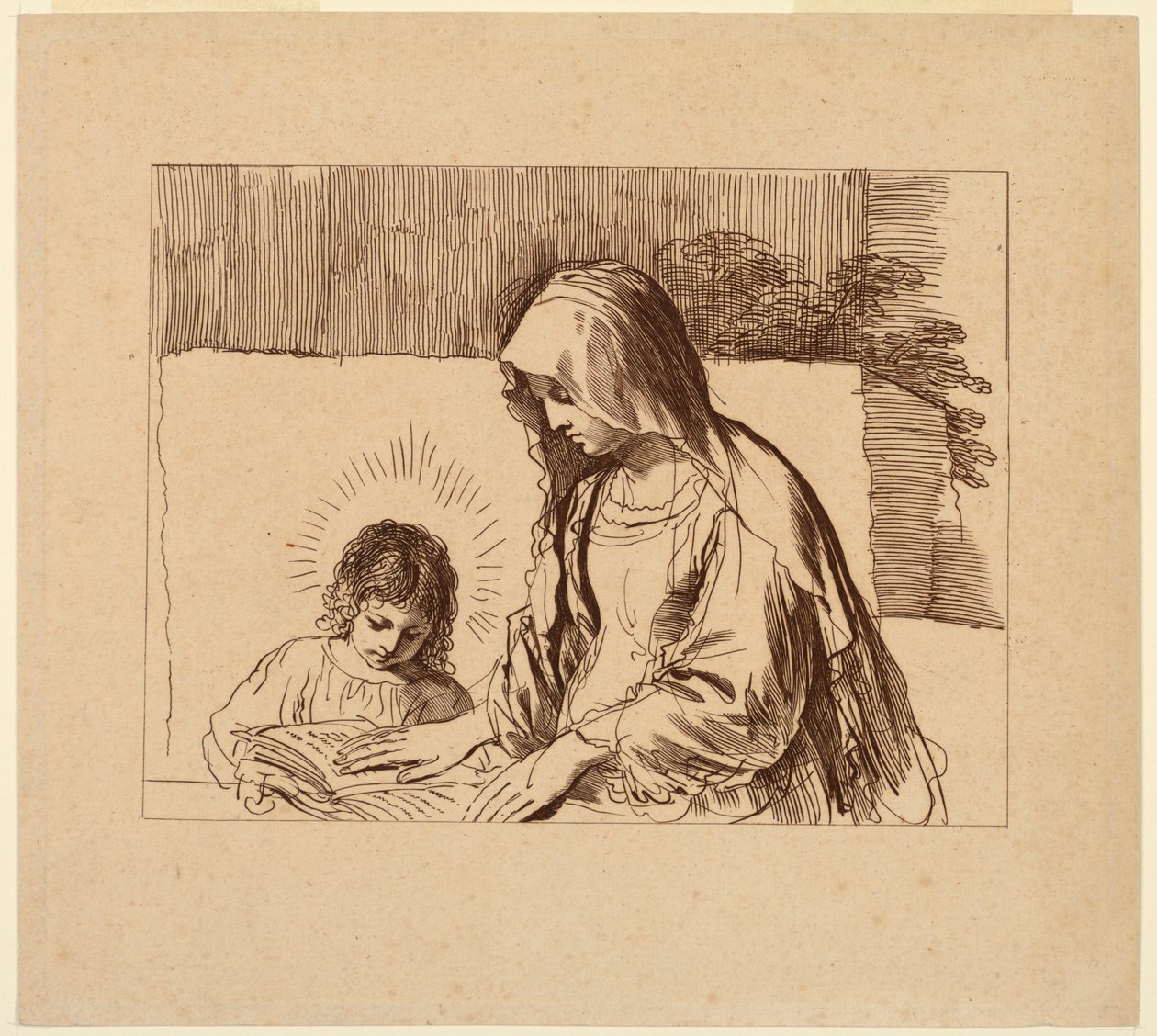 La Virgen enseñando al Niño Jesús de Francesco Bartolozzi