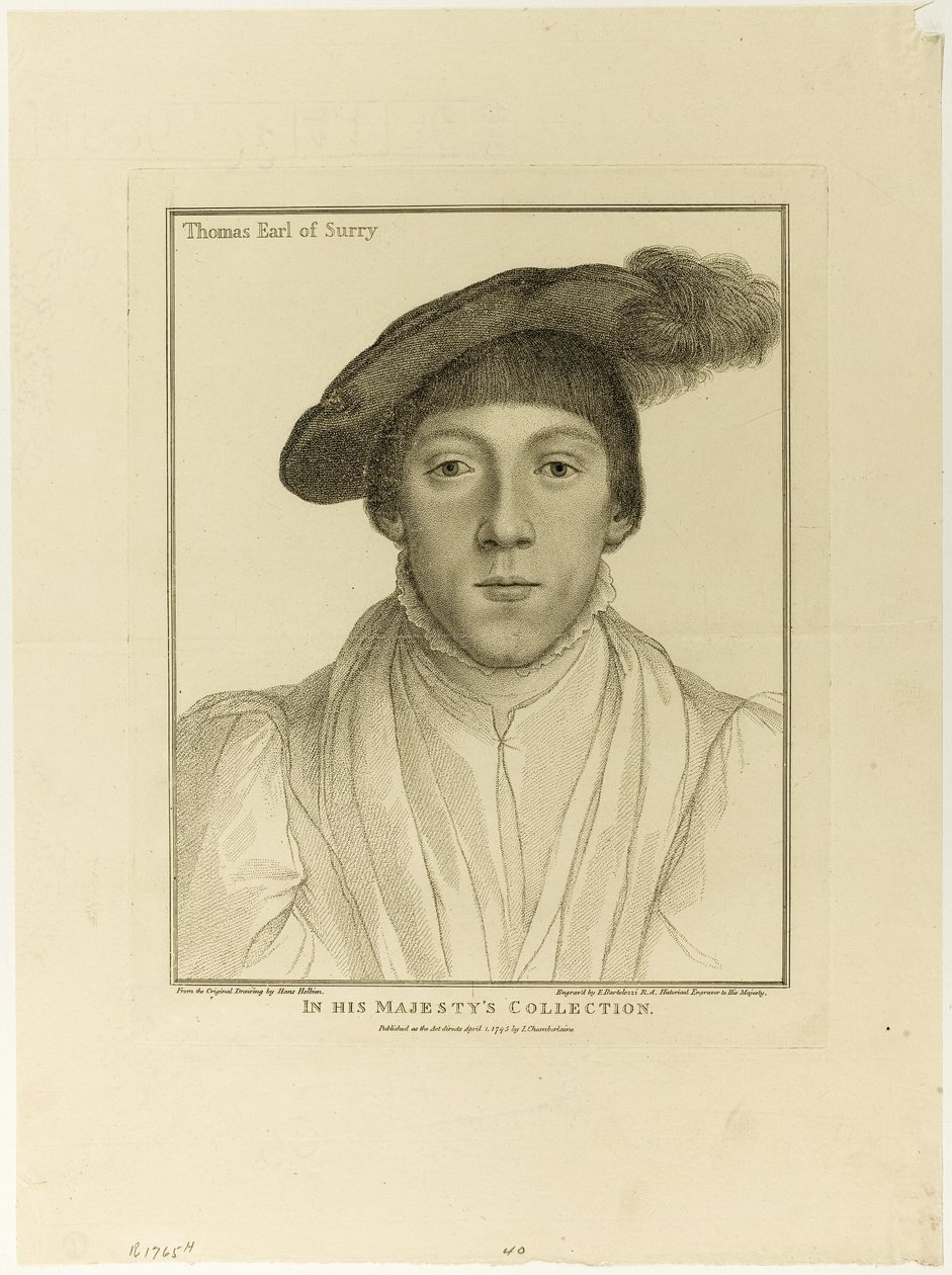 Thomas Conde de Surrey de Francesco Bartolozzi
