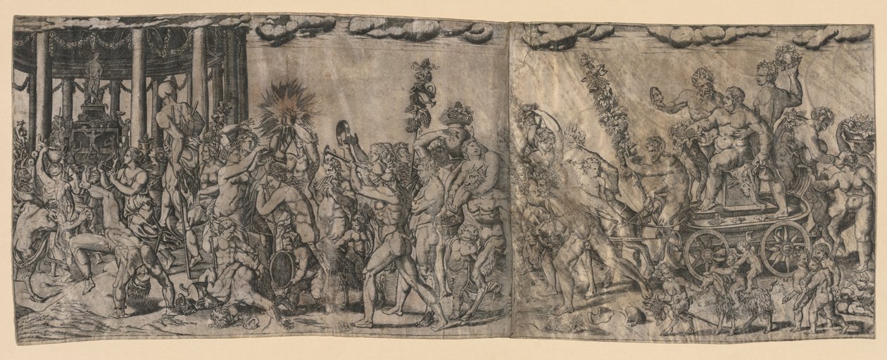 Escena bacanal, finales del siglo XVI-principios del siglo XVII de Francesco Bertelli