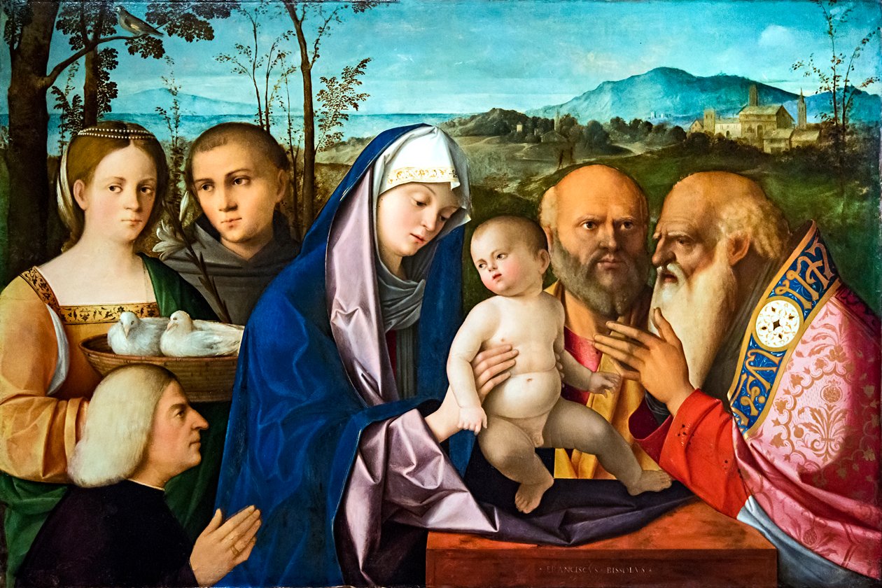 Presentación de Jesús en el templo de Francesco Bissolo