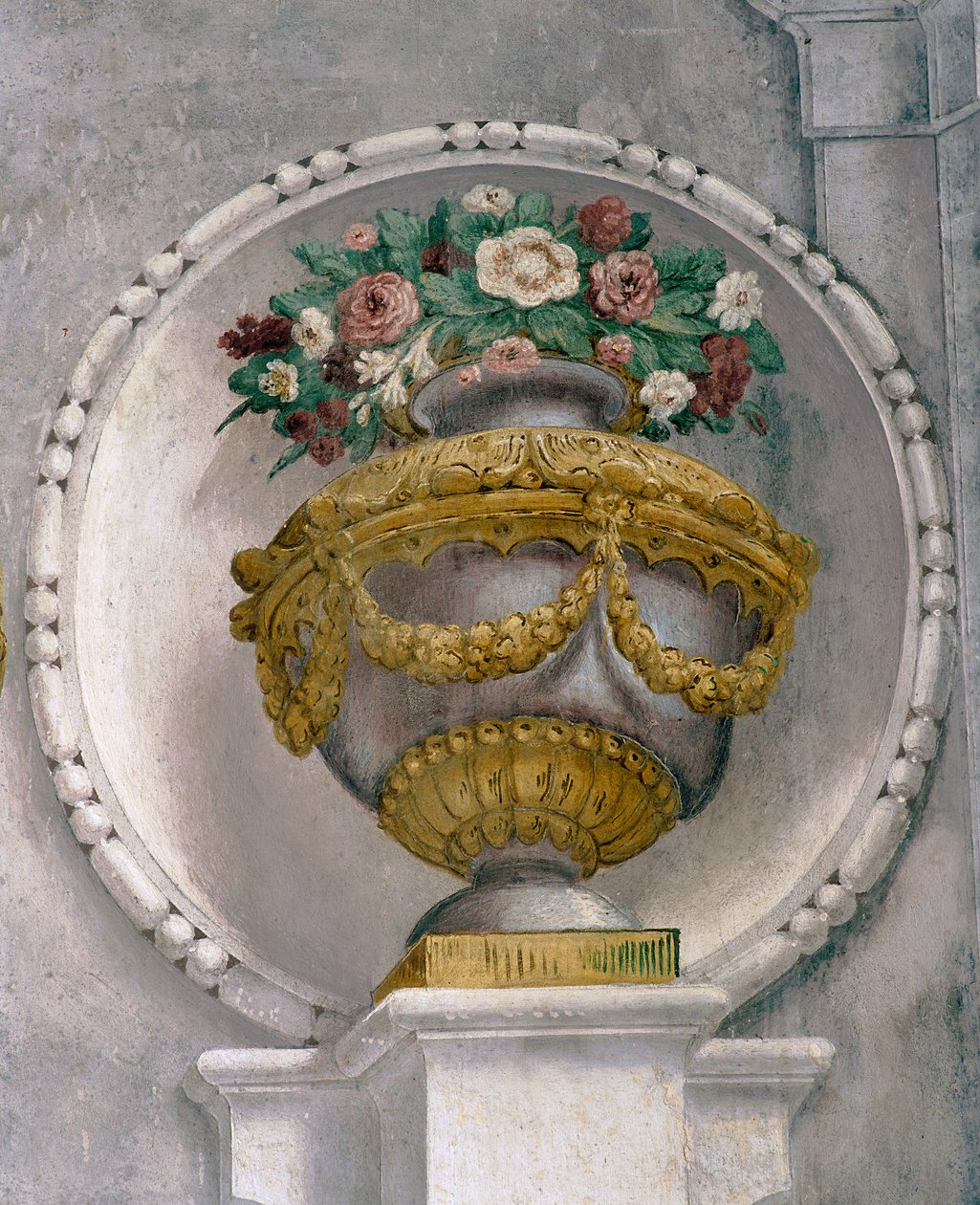Jarrón de flores (fresco) de Francesco Ferrari