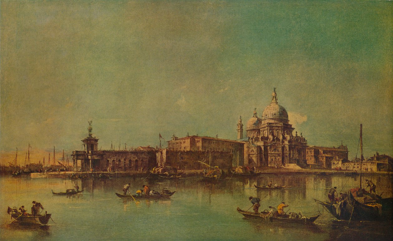 La Dogana y la Salute, Venecia, c1775, 1938 de Francesco Guardi
