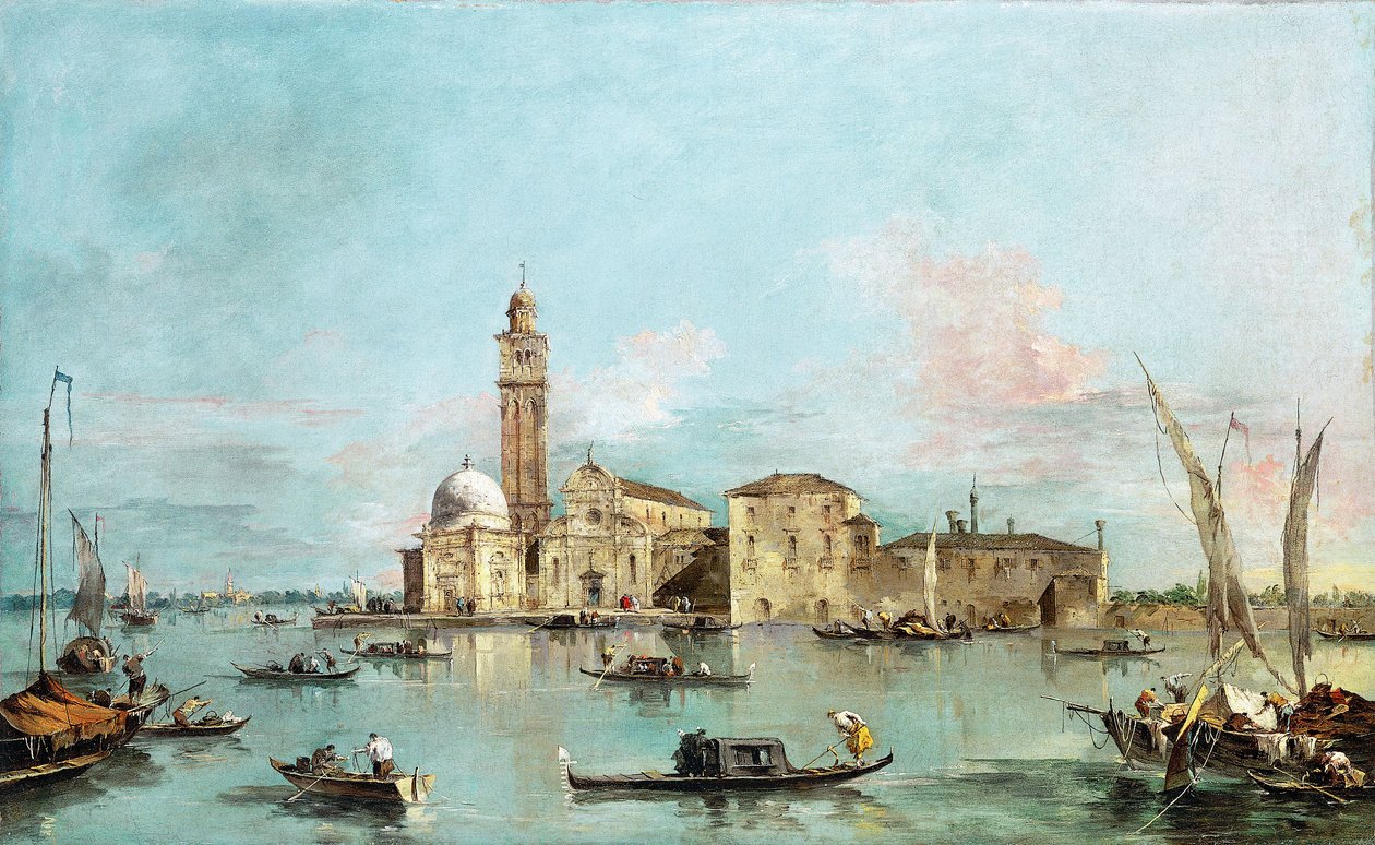 La isla de San Michele, Venecia de Francesco Guardi